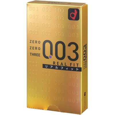 オカモト ゼロゼロスリーリアルフィット003 薄いコンドーム 素肌感覚 避妊具 4547691689610 1箱(10個入)（直送品）