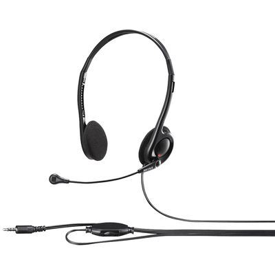 バッファロー 両耳ヘッドバンド式ステレオヘッドセット 4極ミニプ BSHSHCS100BK 1台（直送品）