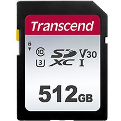 トランセンド 512GB UHSーI U3 SDXCカード (TLC) TS512GSDC300S 1個（直送品）