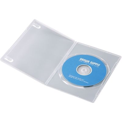 サンワサプライ スリムDVDトールケース(1枚収納・10枚セット・クリア) DVD-TU1-10CLN 1個（直送品）