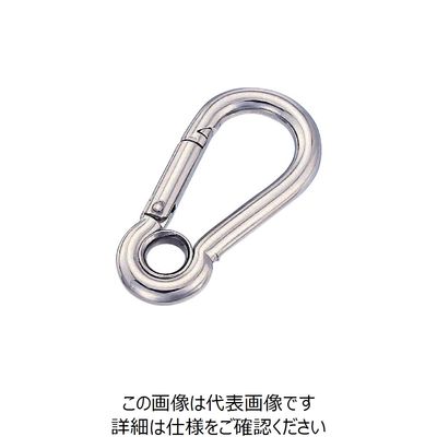 水本機械製作所 水本 ステンレス スナップフックA型(リング付) 線径5mm長さ53mm A-089 1個 776-5002（直送品）
