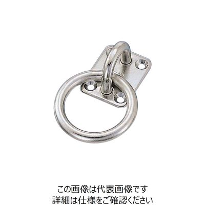 水本機械製作所 水本 ステンレス 丸カンプレート 丸カン内径30mm 30mm×34mm A-042 1個 776-4944（直送品）