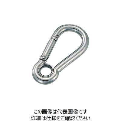 水本機械製作所 水本 ステンレス スナップフックA型（リング付） 線径4mm 長さ45mm B-800 1個 849-1080（直送品）