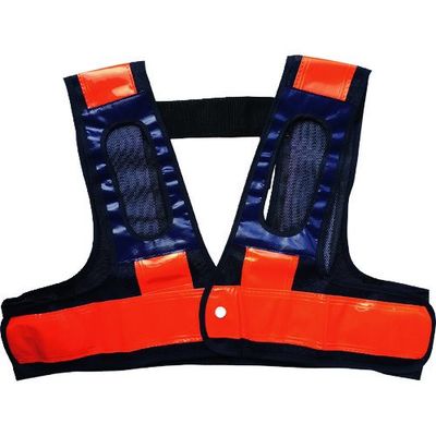 ミズケイ フルハーネス用安全ベスト「装着できるんです」<紺/橙> 5941106 1枚 226-6727（直送品）