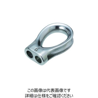 水本機械製作所 水本 ステンレス ロープシンブル 使用ロープ径9mm B-2451 1個 205-0272（直送品）