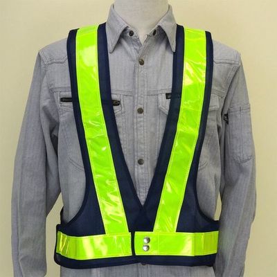 ミズケイ 蓄光安全ベスト「光蓄」<紺/黄> 5922005 1枚 226-6748（直送品）