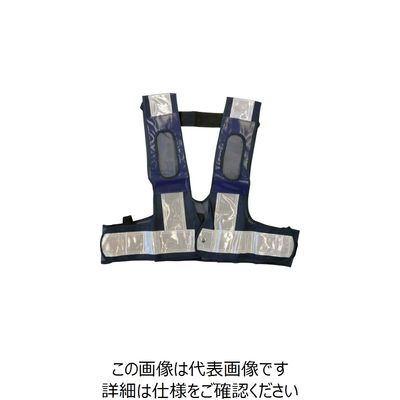 ミズケイ フルハーネス用安全ベスト 装着できるんです キングサイズ 紺/白 5941151 1枚 250-4624（直送品）