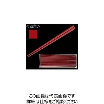 大黒工業 大黒 SPS製リユース箸 21cm 朱(10膳入) 3771183 1袋(10組) 236-5032（直送品）