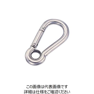 水本機械製作所 水本 ステンレス スナップフックA型(リング付) 線径6mm長さ61mm A-090 1個 776-5011（直送品）