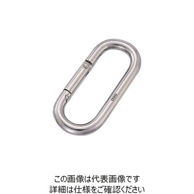 水本機械製作所 水本 リングキャッチ ステンレス プチカラビナ(スタンダード型) 線径10mm 長さ88mm A-155 1個（直送品）