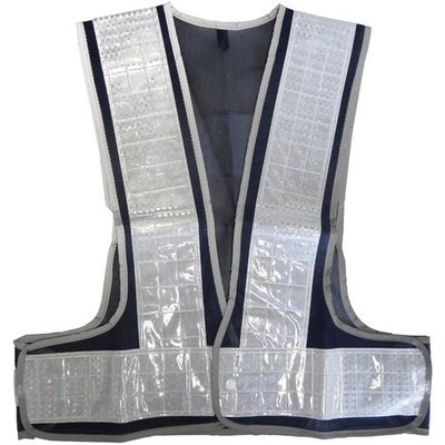 ミズケイ 安全ベスト「フチピカFlash」<紺/白> 5919002 1枚 226-6741（直送品）