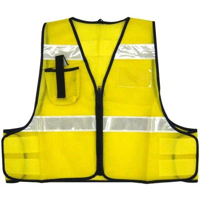 ミズケイ 防犯パトロールベスト(イエロー) 5918505 1枚 208-5664（直送品）