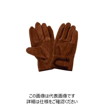 川西工業 川西 ブラウンレザー牛床革オイルマジックLLサイズ 2266LL 1セット(10双) 228-5013（直送品）