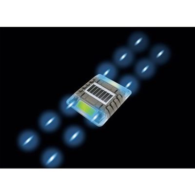 キャットアイ ルミナスアイ・マイティC 長寿命型ソーラー式点滅 両面 青 LE-260C-B 1個 250-3685（直送品）