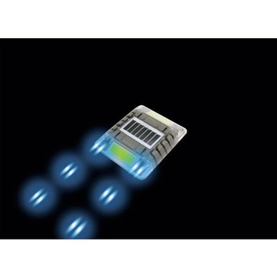 キャットアイ ルミナスアイ・マイティC 長寿命型ソーラー式点滅 片面 青 LE-260C-B2 1個 250-3683（直送品）