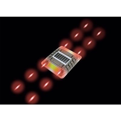 キャットアイ ルミナスアイ・マイティC 長寿命型ソーラー式点滅 両面 赤 LE-260C-R 1個 250-3684（直送品）