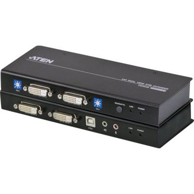 ATEN KVMエクステンダー DVI/デュアルディスプレイ対応 CE604 1台 115-2400（直送品）