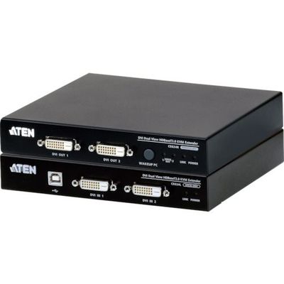 ATEN KVMエクステンダー USB/DVI/デュアルディスプレイ HDBaseT 2.0(1080p@100m) CE624 1台（直送品）