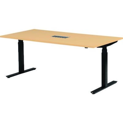 TOKIO 電動昇降式ミーティングテーブル 間口1800×奥行900×高さ700~1250mm ナチュラル FWD-B1890-NR 1台（直送品）
