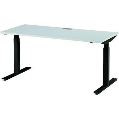 藤沢工業 TOKIO 電動昇降式ワークデスク 間口1600×奥行700×高さ700~1250mm ホワイト FWD-B167-W 1台（直送品）