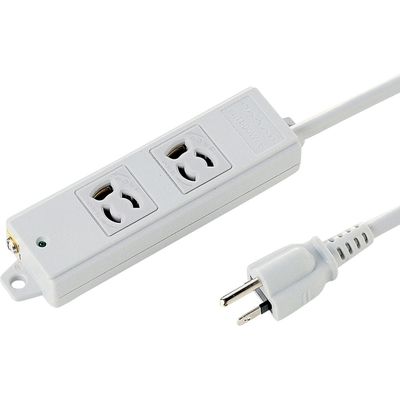 延長コード 電源タップ 2m 3P（ピン） 2個口 マグネット ホワイト TAP-KS2-2 サンワサプライ 1個（直送品）