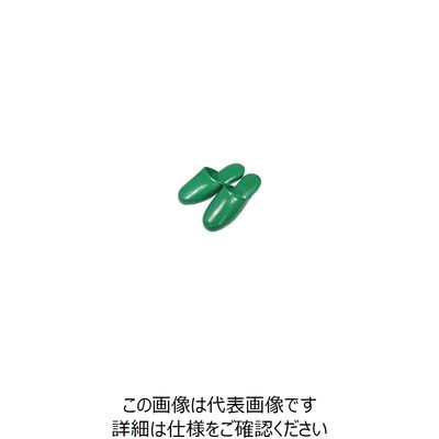 ニッポンスリッパ アニリンプラットスリッパ L グリーン 10足 348913GN 1パック(10組) 63-1667-10　ナースサンダル（直送品）