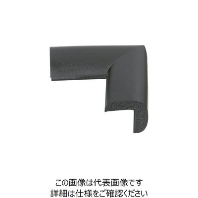 カーボーイ CARーBOY コーナーゴムパット ちび4P ブラック BS-14 1袋(4個) 252-8436（直送品）