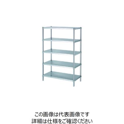 シンコー ステンレスラックベタ棚5段 SUS304 間口1488×奥行588×高さ1800 RBN5-15060 1台 129-7289（直送品）