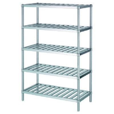 シンコー ステンレスラックスノコ棚5段 RSN5型 SUS304 888×438×1800 RSN5-9045 1台 129-8831（直送品）