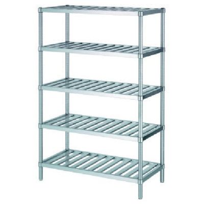 シンコー ステンレスラックスノコ棚5段 RSN5型 SUS304 588×438×1800 RSN5-6045 1台 129-8852（直送品）