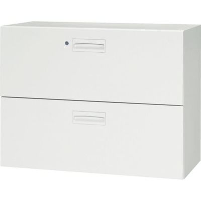 ダイシン工業 DAISHIN 壁面収納庫 2段引出型 下置き専用D450 ホワイト V945-207D 1台 856-9841（直送品）