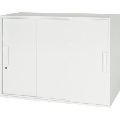 ダイシン工業 DAISHIN 壁面収納庫 3枚引戸型 上下兼用D450 ホワイト V945-07TS 1台 856-9778（直送品）