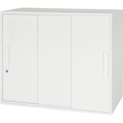 ダイシン工業 DAISHIN 壁面収納庫 3枚引戸型 上下兼用W800 ホワイト V845-07TS 1台 856-9635（直送品）