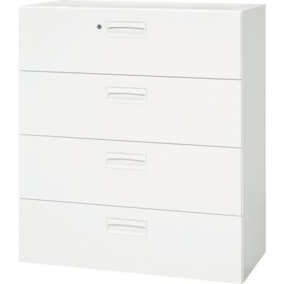 ダイシン工業 DAISHIN 壁面収納庫 4段引出型 下置き専用D450 ホワイト V945-411D 1台 856-9859（直送品）