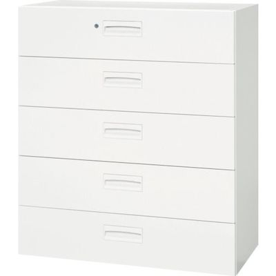 ダイシン工業 DAISHIN 壁面収納庫 5段引出型 下置き専用D450 ホワイト V945-511D 1台 856-9861（直送品）