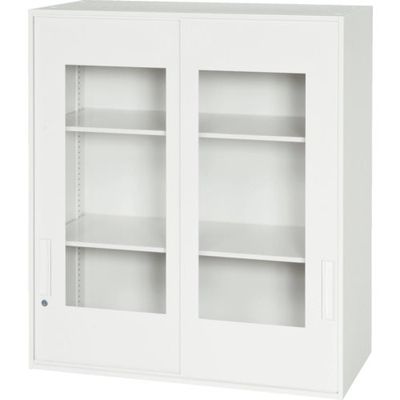 ダイシン工業 DAISHIN 壁面収納庫 窓付き引戸型 上置き専用D400 ホワイト V940-10SG 1台 856-9723（直送品）