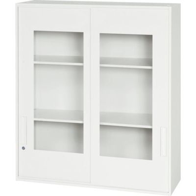 ダイシン工業 DAISHIN 壁面収納庫 窓付き引戸型 上置き専用D310 ホワイト V930-10SG 1台 856-9683（直送品）