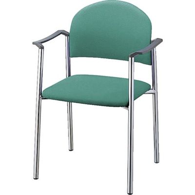 ナイキ NAIKI パイプチェアー ビニールレザー張り E164M-LGR 1個 868-4724（直送品）