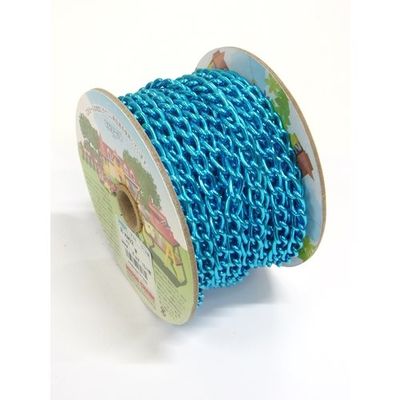 ニッサチェイン アルミマンテル 15m巻 青 R-AM22-B 1巻(15m) 127-0902（直送品）