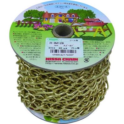 ニッサチェイン アンティークゴールド 鉄 マンテル 15m巻 R-IM126-AG 1巻 224-2066（直送品）