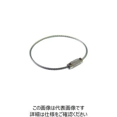 ニッサチェイン ステンレスキーワイヤー (100個入) SKE-101 1箱(100個) 126-4621（直送品）