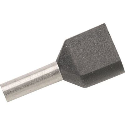 PANDUIT 絶縁付きフェルール端子 ツインワイヤー用 黒 500個入り FTD78ー12ーD 1箱(500個)（直送品）