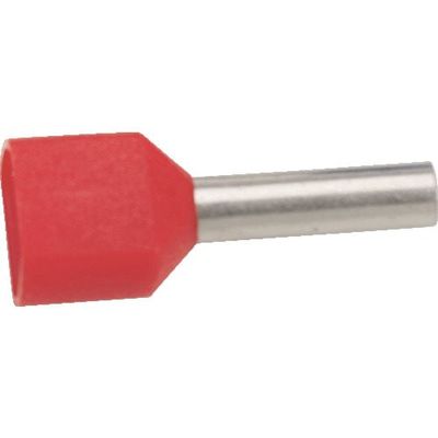 PANDUIT 絶縁付きフェルール端子 ツインワイヤー用 赤 500個入り FTD77ー10ーD 1箱(500個)（直送品）