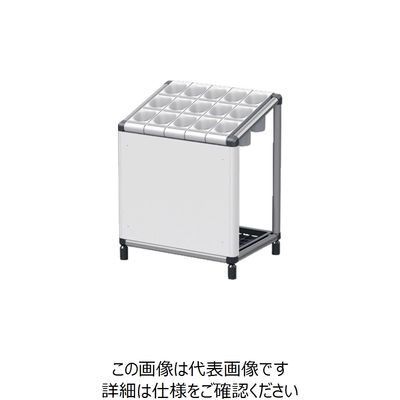 ぶんぶく スリーブ式アンブレラスタンド15本用幕板付 クールグレー US-Z-SLV15C-CGY 1台 864-2063（直送品）