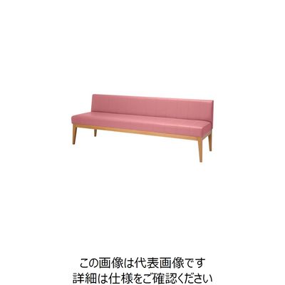 ミズノ 木脚ロビーチェア 3人用背付 ピンク MBC-1818WD58-PI 1台 127-5543（直送品）