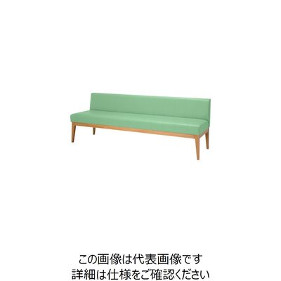 ミズノ 木脚ロビーチェア 3人用背付 グリーン MBC-1818WD58-GR 1台 127-7017（直送品）