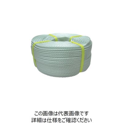 ユタカメイク ナイロンロープ 10mm×200m N10-200 1巻 127-8581（直送品）