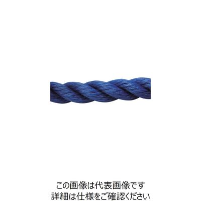 ユタカメイク ロープ PEロープ巻物 9φ×200m ブルー PE-52 1個 113-5536（直送品）
