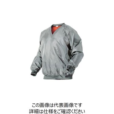 喜多 Vネック セミキルトヤッケ グレー M NO3100-GRY-M 1着 235-7283（直送品）