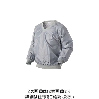 喜多 Vネック ヤッケ No3000 グレー L NO3000-GRY-L 1着 236-1999（直送品）